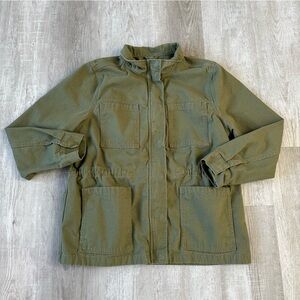 Vintage America Women’s Olive Green Military Utility Jacket